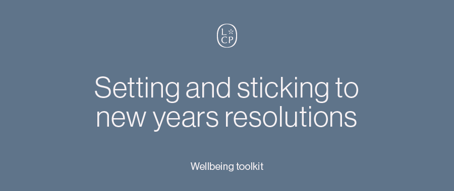 Setting and sticking to New Year’s resolutions